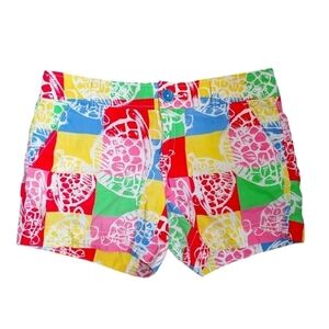 Lilly Pulitzer Multi-Color Color Block Turtle Shorts Size 2